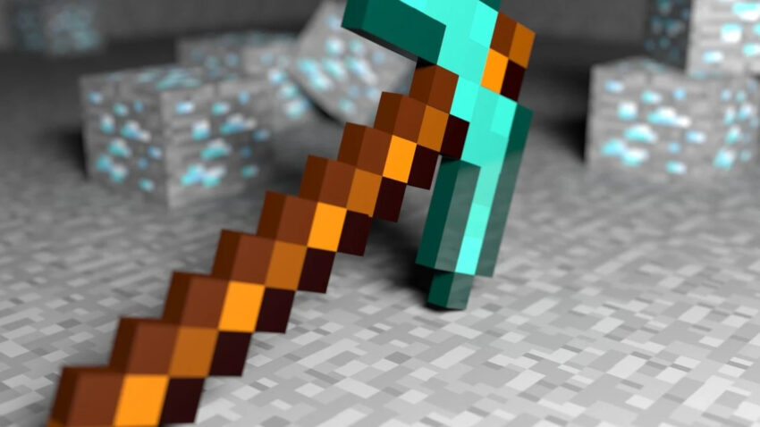 Craft a Diamond Pickaxe in Minecraft