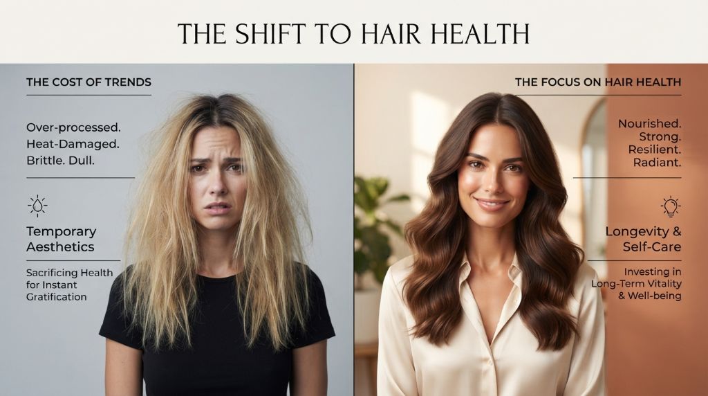 Healthy hair taking priority over styling trends